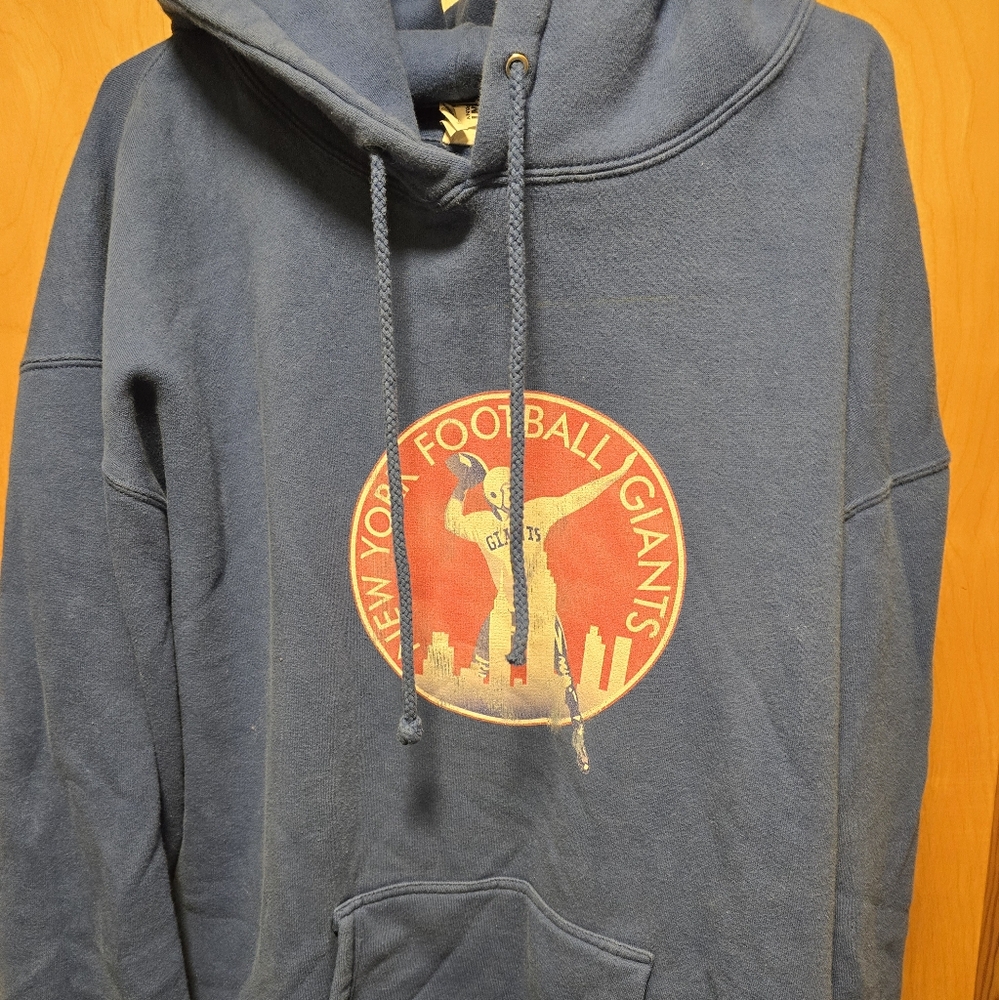 Men's Blue Vintage New York Giants Hoodie XXL